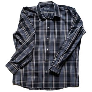 MTailor navy plaid button down shirt